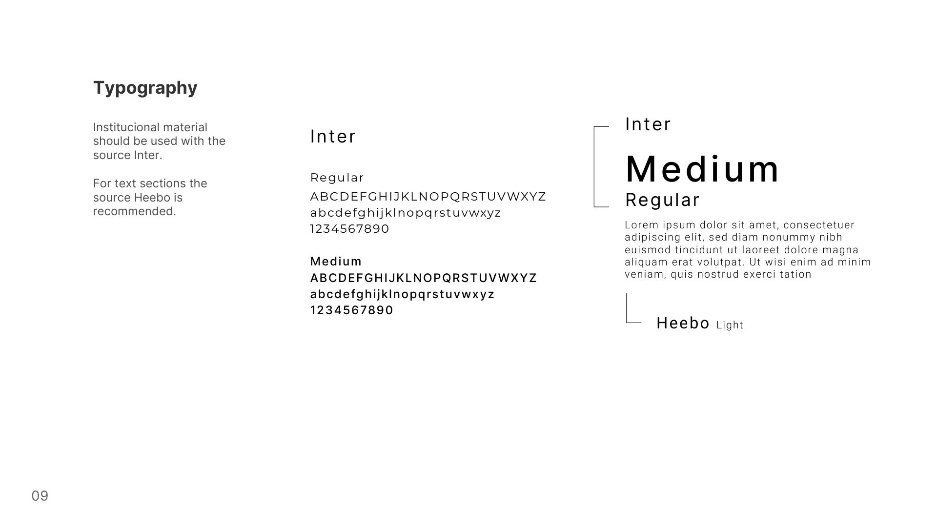 Typography specimen