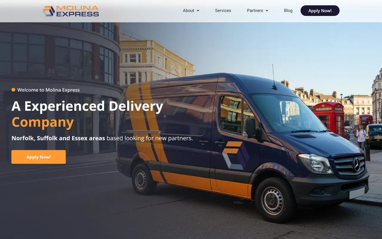 Molina Express — the site on a computer